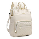 BHAFEM diaper bag backpack in beige vegan leather for daily use