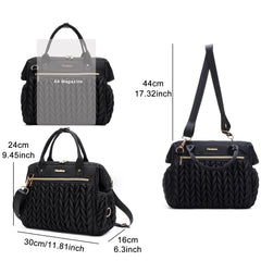 BHAFEM diaper bag small black backpack conversion offers versatile carrying options