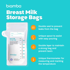Biamba bags with easy pour spout for controlled transfer