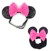 bianbaistar Angelbow rosered sequin bow headband for party-ready look