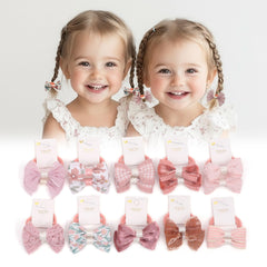 BIANHUAN baby bow hair ties collection showcases bright colors and versatile styles.