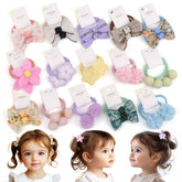 BIANHUAN baby hair ties bows pack front shows a 30-piece color set for easy styling
