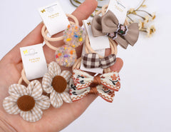 BIANHUAN hair ties with bows closeup bow detail and soft fabric texture