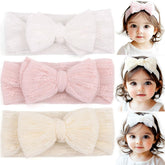 BIANHUAN Set-A headbands with bows close-up for newborn styling and comfort.