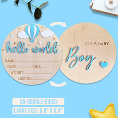 BIANSIWU newborn sign on nursery shelf highlights natural wood grain and durable keepsake