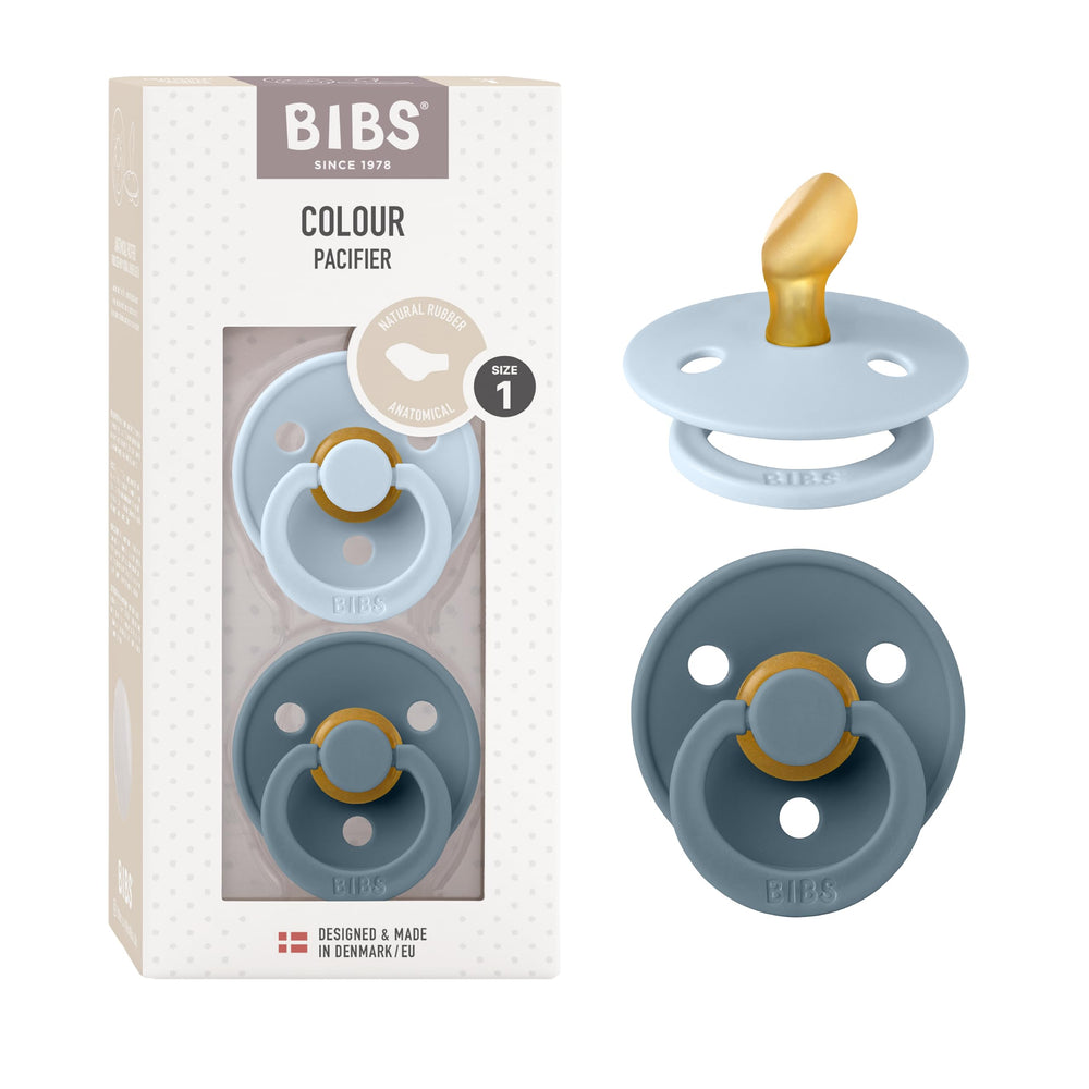BIBS pacifiers colour collection blue petrol front view soothing option for newborns