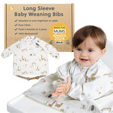 BIBaDO coverall bib on highchair keeps mess contained for stress-free meals.
