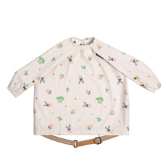 Bibado coverall weaning bib on a highchair reducing mess during meals