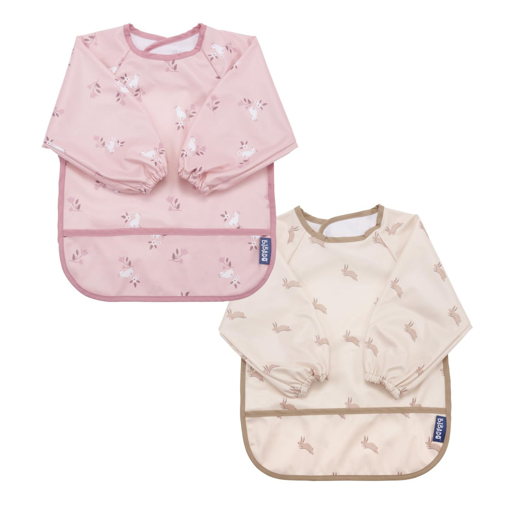 Bibado mess-proof baby bib 2-pack front view keeps outfits clean during meals