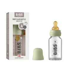 BIBS baby glass bottle 110ml assembly shows Danish craftsmanship for calm feeding