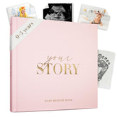 Bibi & Beau memory book with gold-foil cover, premium keepsake gift-ready for milestones.