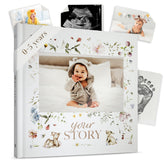Bibi and Beau woodland memory book cover with gold foil for a premium keepsake.