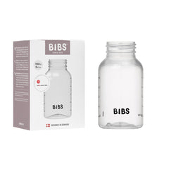 BIBS baby bottle 5oz silhouette shows slim, easy-to-hold design for tiny hands.