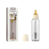 BIBS baby glass bottle ivory body highlights durable glass for gentle feeding