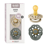 BIBS Boheme Vanilla Pine 2-pack front view for soothing newborns