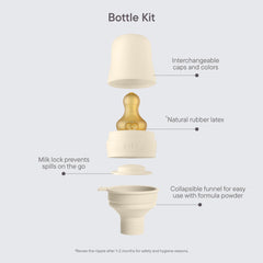 BIBS Bottle Kit Blush nipple close-up highlighting slow-flow feeding