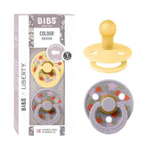 BIBS Colour Liberty soother pack shot showing 2 pacifiers in Strawberries and Cream color for easy self-soothing.