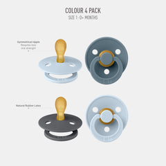 BIBS pacifier natural-rubber-latex close-up highlights durable soft nipple