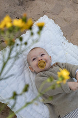 BIBS De Lux safe materials label, BPA-free and non-toxic assurance.