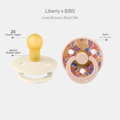 BIBS Liberty size1 babyfit closeup highlights round nipple design for natural latch.