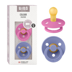 BIBS pacifier Bubblegum front view showing soft natural latex nipple for soothing comfort
