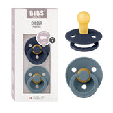 BIBS pacifier in deep-space petrol pack-2 supports newborn soothing and visual appeal.