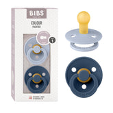 BIBS pacifier dusty blue close-up highlighting gentle soothing.