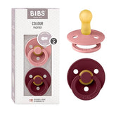 BIBS pacifier in dusty pink showing natural soothing for babies.