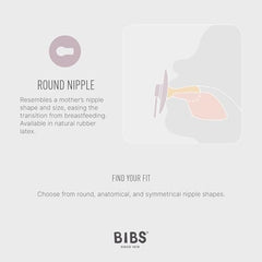 BIBS pacifier pack-2 colour-collection displays two premium pacifiers for easy switching