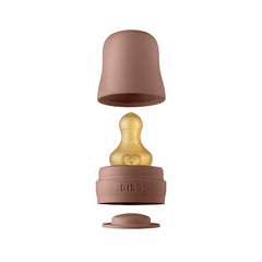 BIBS pacifier round nipple image supports natural sucking reflex.