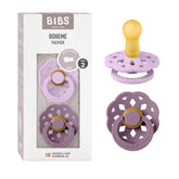 BIBS Boheme 2-pack closeup: natural latex nipple for gentle soothing
