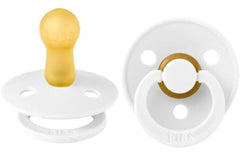 BIBS pacifiers Colour Collection two white pacifiers for calm, natural soothing