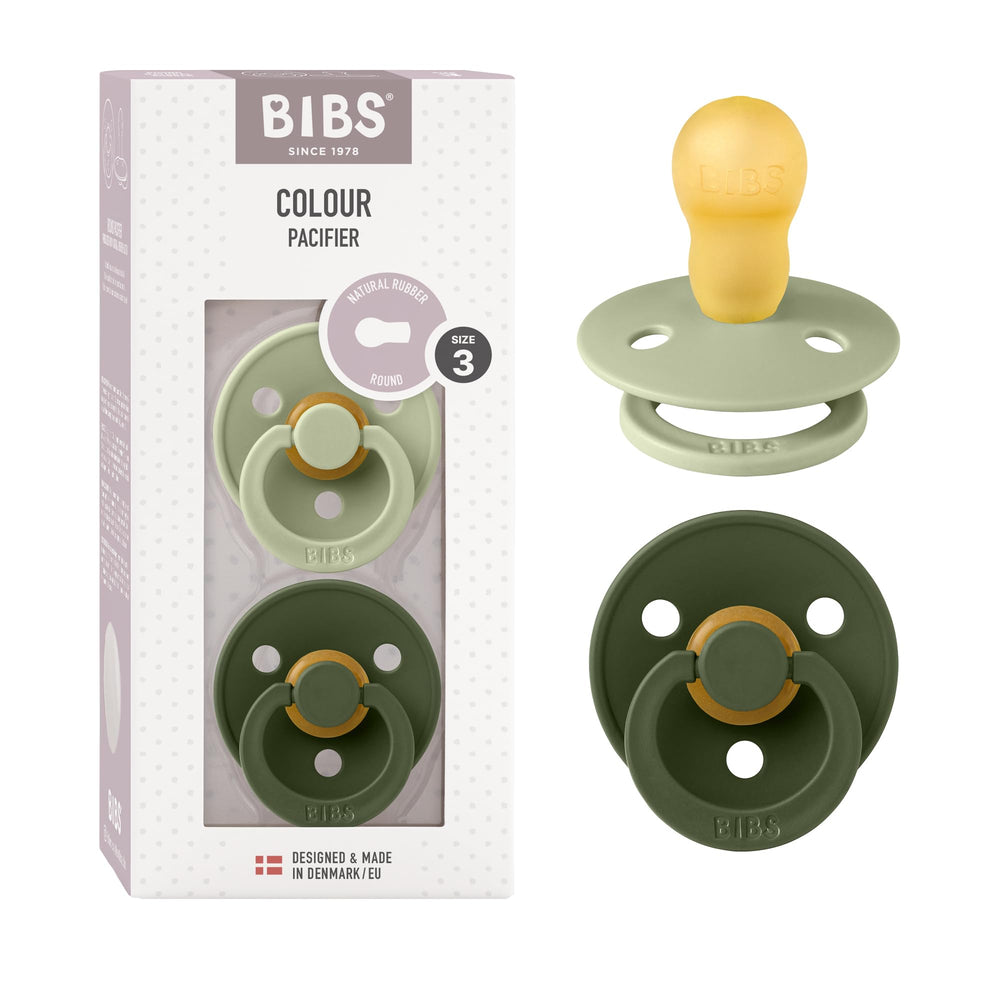 BIBS pacifiers sage-green pack-2 for gentle self-soothing and color coordination