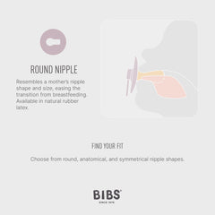 BIBS pacifiers natural latex closeup showcases soft texture and durable bite endurance