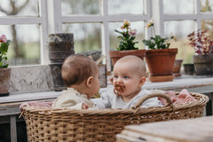 BIBS pacifiers natural-rubber-nipple closeup showing soft, flexible nipple for baby comfort.