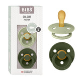 BIBS pacifiers Sage Hunter Green 2-pack front view for soothing routines