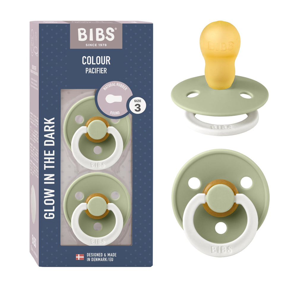 BIBS pacifiers Sage Night Tie Dye two-pack soothing bedtime comfort