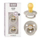 BIBS pacifiers sand pack-of-two shown for convenient soothing during travel