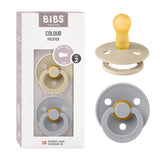 BIBS pacifiers Vanilla/Cloud closeup showing natural rubber nipple for soothing comfort.