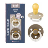 BIBS Vanilla Glow pacifier close-up shows natural latex softness for gentle soothing