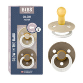 BIBS Vanilla Night pacifier close-up showing natural latex nipple for soothing use