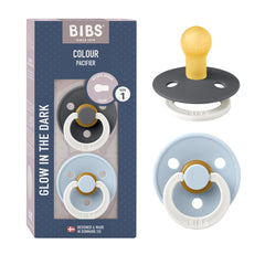 BIBS Schnuller Iron Night close-up highlighting natural latex comfort to soothe baby