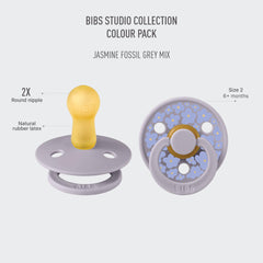BIBS Studio 2 Pack side view demonstrates ergonomic round nipple for easy handling.