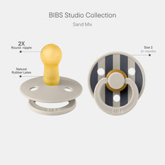 BIBS Studio collection design pattern pacifier highlighting fashion-forward appeal