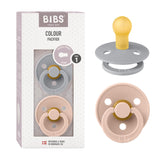 BIBS pacifiers cloud blush two-pack in soft colours for newborns and beyond