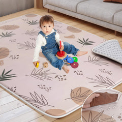 BICESTE 74x50 playpen mat foam provides a large safe play area for babies.
