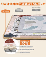 BICESTE baby crawling on mat highlights space for movement and exploration