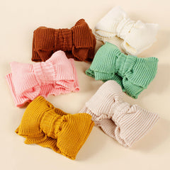 Bidadary cozy-knit headband pack of 2 colors, versatile for newborn to toddler styling.