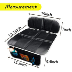 Big Ant car seat protector showing latch compatibility for secure installation