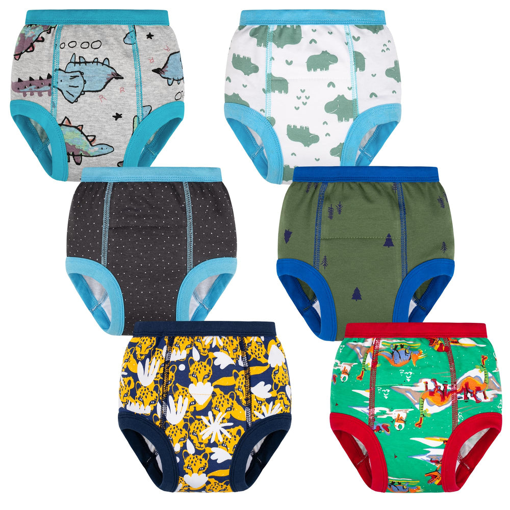 BIG ELEPHANT 6-pack potty training pants pack with fun prints for confident potty training.